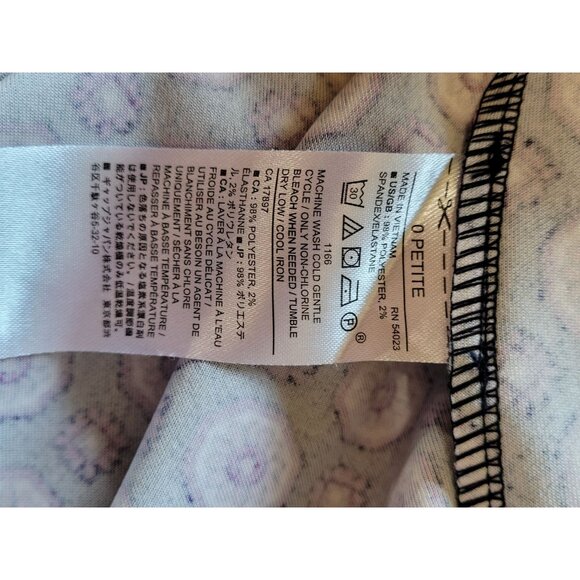 Banana Republic Womens 0 Petite Shift Dress Navy Pink Geometric Pattern Short Kn - Picture 6 of 8